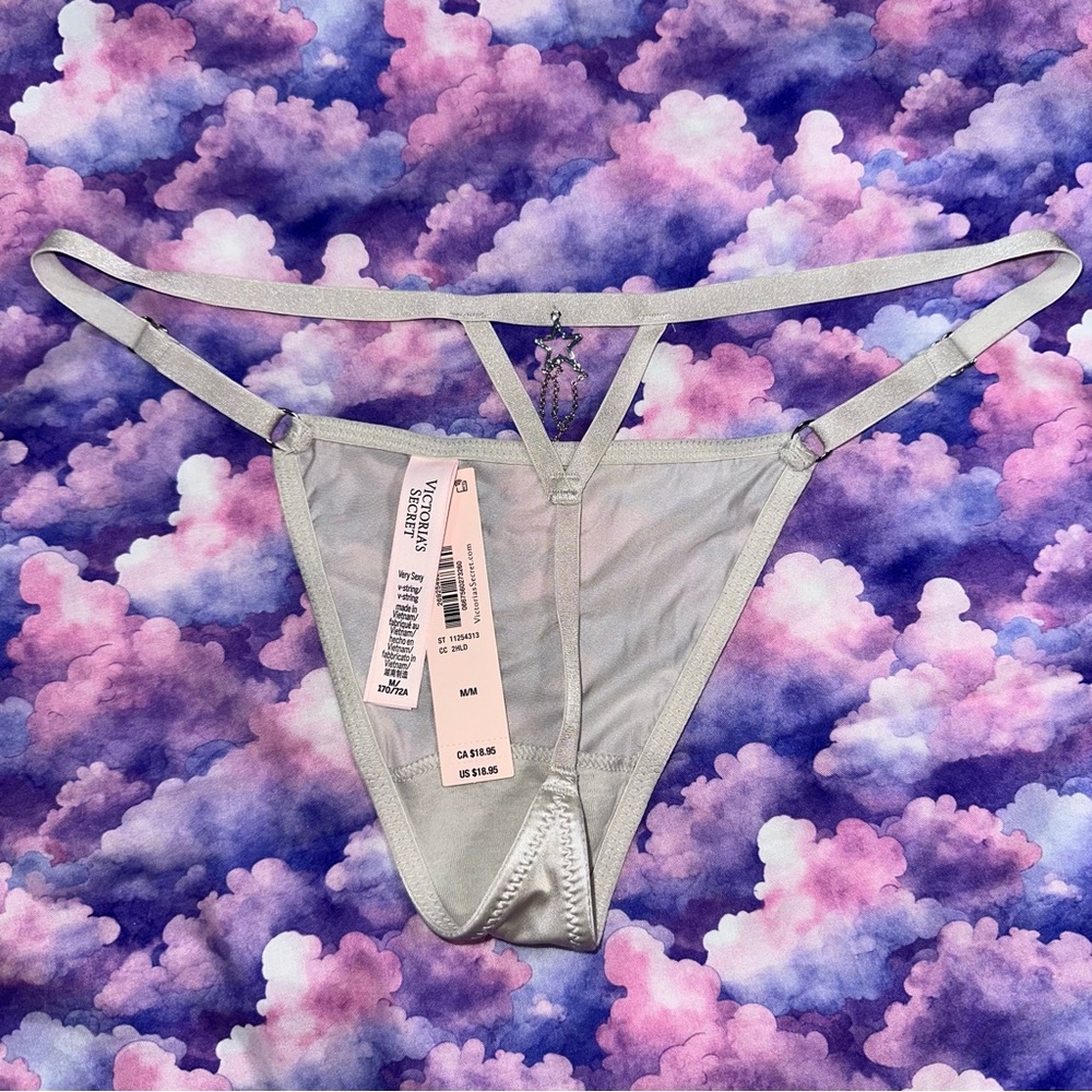 VS • Very Sexy Shooting Star Rhinestone Adjustable V-String Thong Panty - Picture 8 of 11